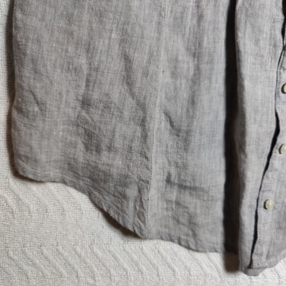 NOT FOR SALE Jones New York 100% linen Top & Pants Suit Set Gray Size XL - Picture 9 of 14